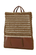 Valentino Garavani Multicolor Crochet And Leather Shopping Bag