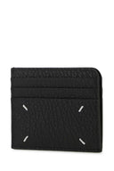 Porta della carta in pelle nera Maison Margiela