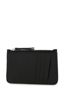 Tarjetero de cuero negro de Maison Margiela