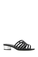 Salvatore Ferragamo Black Nappa Leather Finn Mules