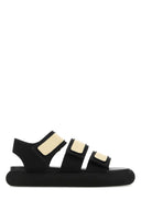 Neous Two Tone Fabric And Leather Octans Sandals