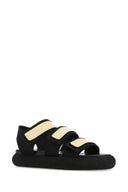 Neous Two Tone Fabric And Leather Octans Sandals