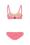 Lisa Marie Fernandez Fuchsia Stretch Seersucker Goldwyn Bikini