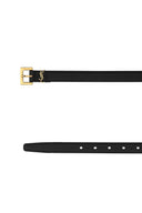 Cinturón de cuero negro Saint Laurent