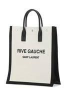Saint Laurent zweifarbige Rive Gauche-Einkaufstasche aus Segeltuch