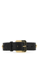 Versace Black Leather Medusa Dog Collar
