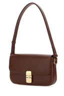 A.P.C.棕色皮革宽限肩袋