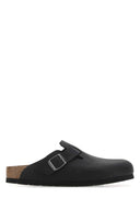 Birkenstock Slate Leather Boston Slippers
