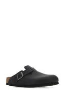 Birkenstock Slate Leather Boston Slippers