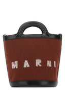 Marni Two Tone Felt And Leather Tropicalia Bucket Bag