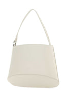 Bolso de cuero de marfil bajo clásico