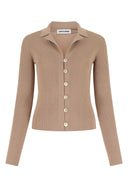 Low Classic Antiqued Pink Cotton Blend Cardigan