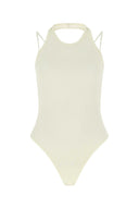 Andrea Adamo Ivory Stretch Viscose Blend Bodysuit