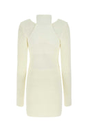 Andrea Adamo Ivory Stretch Viscose Blend Dress