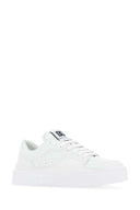 Zapatillas de deporte romaníes de cuero blanco dolce & gabbana