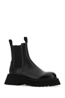 Marsell Black Leather Ankle Boots
