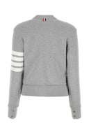 Thom Browne Melange Grey Cotton Cardigan