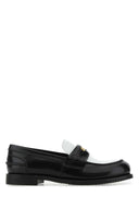 Miu miu dos mocasines de cuero de dos tonos