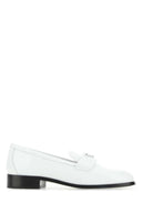 Prada White Leather Fickers