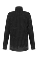 Balenciaga Black Silk Blend Oversize Sweater
