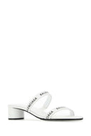 Mulas de cuero blanco de Balenciaga