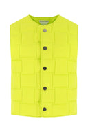 Giubbotto imbottito di nylon verde acido di Bottega