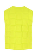 Giubbotto imbottito di nylon verde acido di Bottega