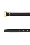 Saint Laurent Black Leather Belt