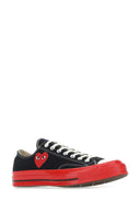 Comme Des Garcons Play Black Canvas Comme Des Garã§Ons X Converse Sneakers