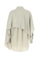 Quira hellgraue Seidenbluse