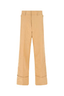 Quira Camel Cotton Wide Leg Pant