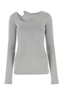 Low Classic Grey Stretch Cotton Top