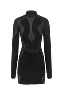 Dion Lee Black Stretch Viscose Blend Mini Dress