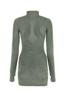 Dion Lee Sage Green Stretch Viscose Blend Mini Dress