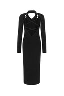 Dion Lee Black Wool Dress