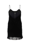 Dion Lee Black Velvet Mini Dress