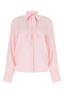 Camicia di crepe rosa pastello Prada