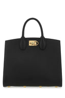 Salvatore Ferragamo Leather Black The Studio Handbag