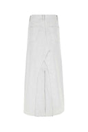 Maison Margiela Falda de mezclilla blanca