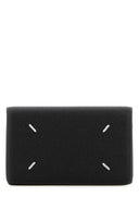 Tarjetero de cuero negro de Maison Margiela