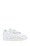 Reebok White Leather And Fabric Project 0 Cl Memory Of V2 Sneakers