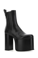 Valentino Garavani Black Leather Club Ankle Boots