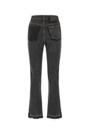 Jeans di denim nero Alexander McQueen
