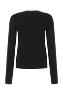 Alexander McQueen Black Stretch Stretch Wool Blend Sweater