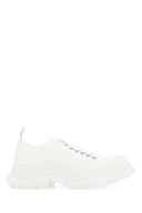 Alexander McQueen White Canvas Tread Slick Sneaker