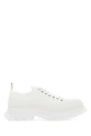 Alexander McQueen White Canvas Tread Slick Sneaker