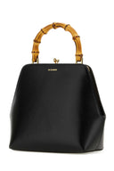 Jil Sander Black Leather Goji Handbag