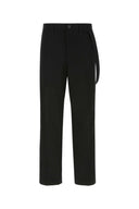 Pantalón ancho de la pierna del algodón negro del algodón de Burberry