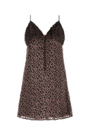 Saint Laurent Dwie ton Velvet Mini sukienka