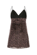 Saint Laurent Dwie ton Velvet Mini sukienka
